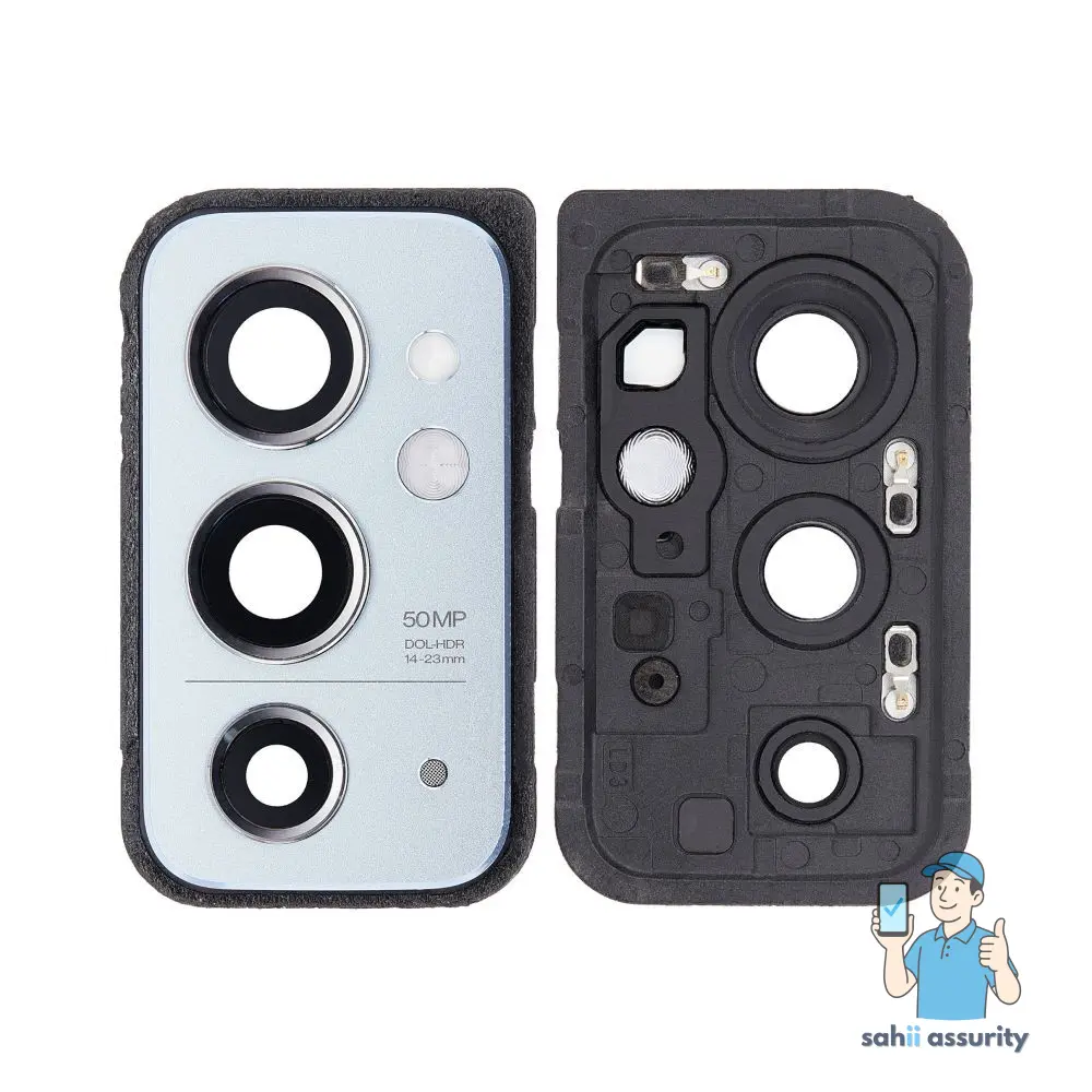 Camera Lens Glass with Frame for OnePlus 9RT 5G Silver